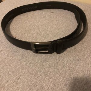 Black leather belt size 36